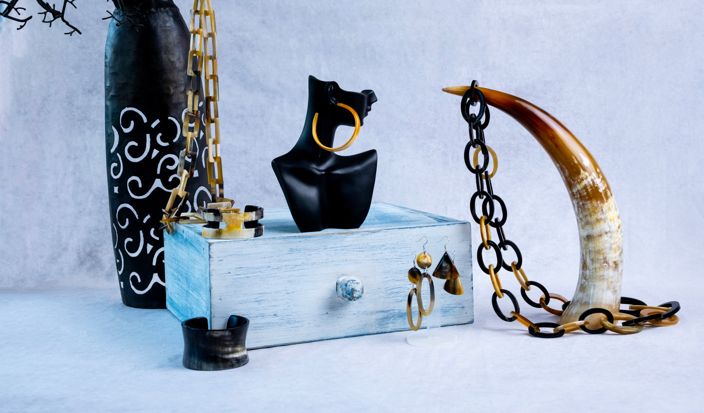 Collier corne rond EKO