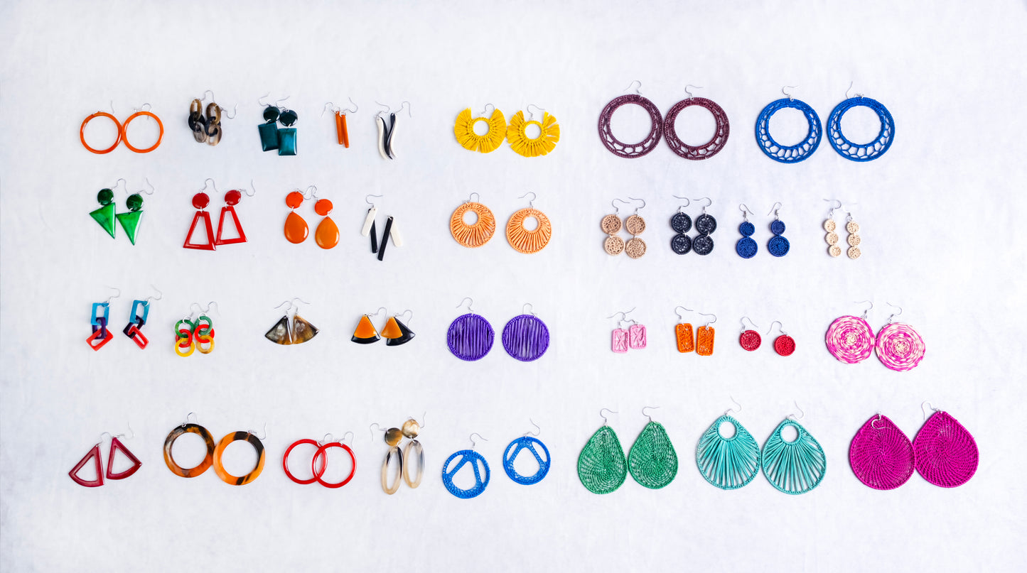 Boucles rafia dentelle petit rond simple DANTELINA