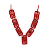Collier rafia rectangle dentelle PANO