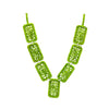 Collier rafia rectangle dentelle PANO