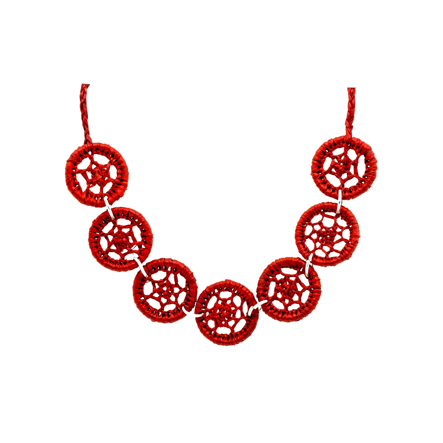 Collier rafia rond étoile PAKA