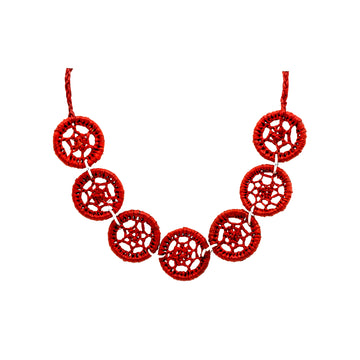 Collier rafia rond étoile PAKA