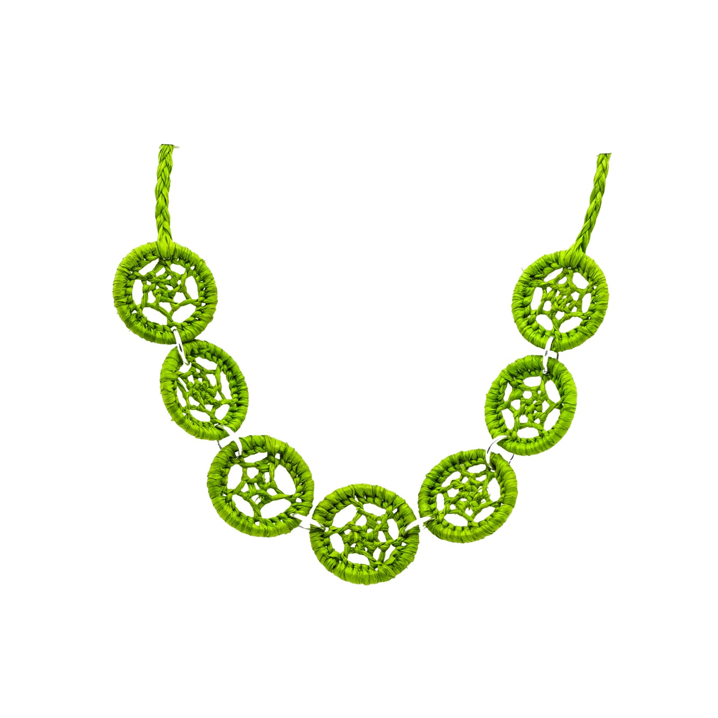 Collier rafia rond étoile PAKA