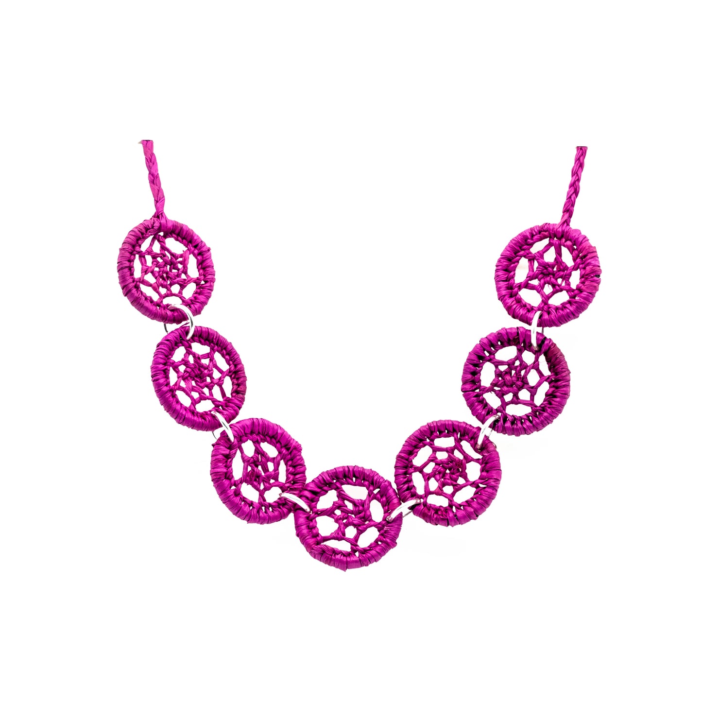 Collier rafia rond étoile PAKA