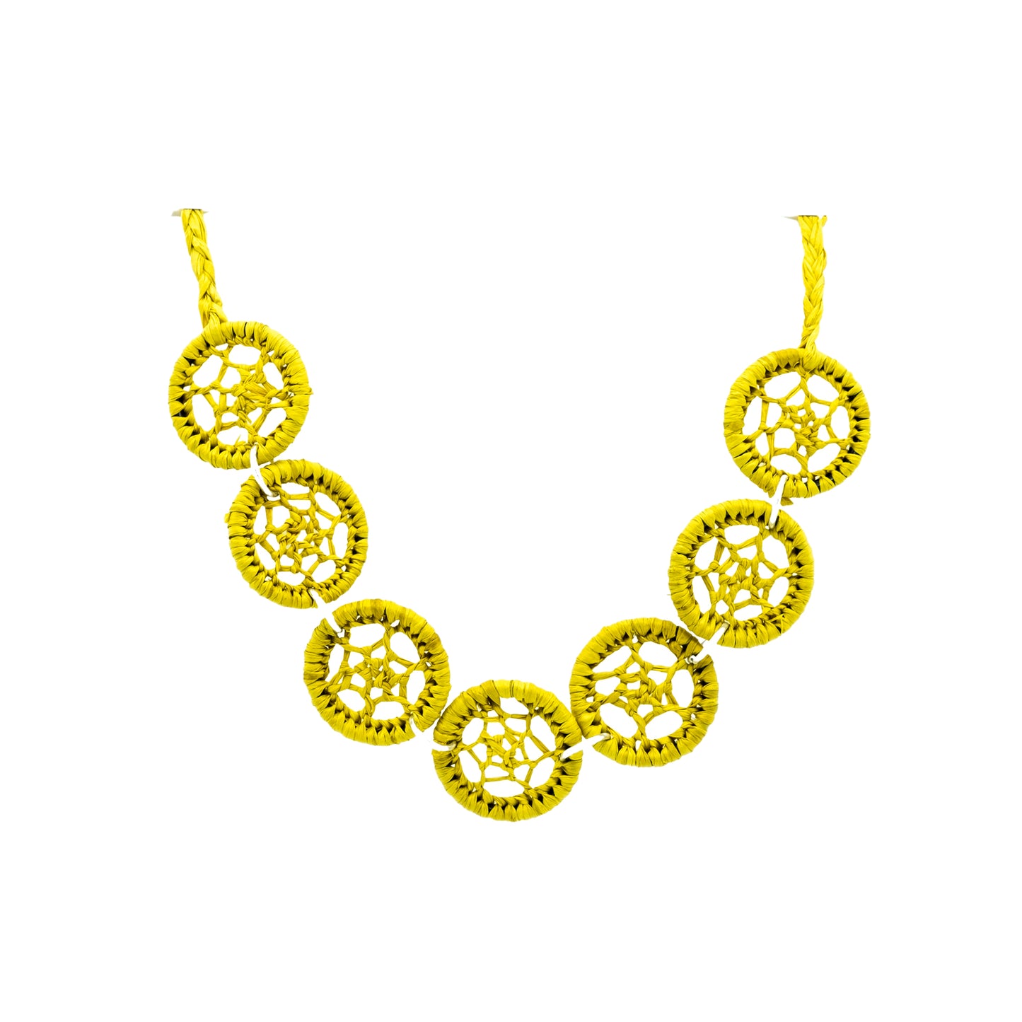 Collier rafia rond étoile PAKA