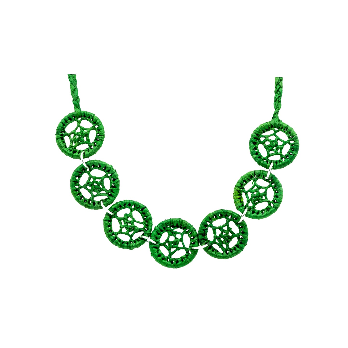 Collier rafia rond étoile PAKA