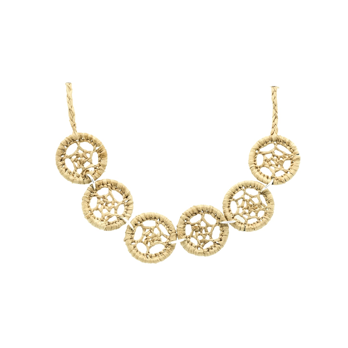 Collier rafia rond étoile PAKA