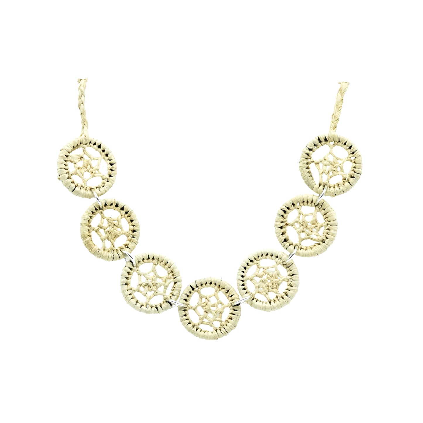 Collier rafia rond étoile PAKA