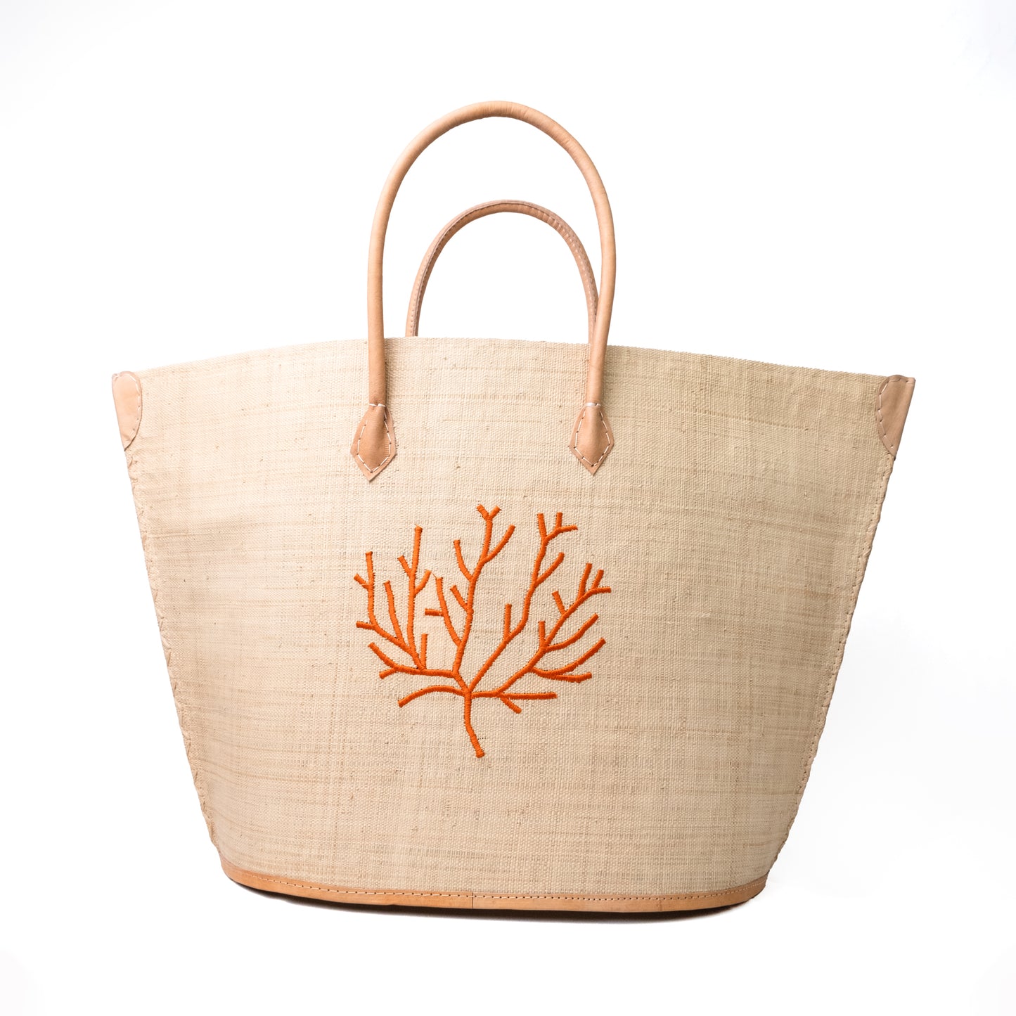Cabas Toile de rafia à motif KORALY