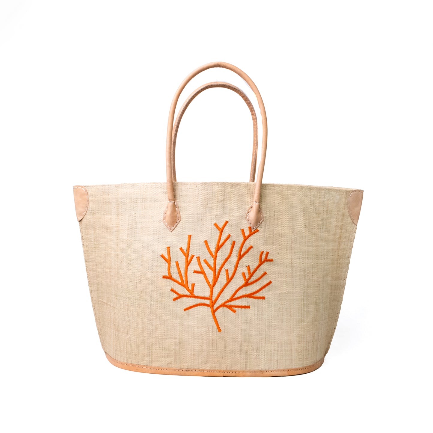Cabas Toile de rafia à motif KORALY
