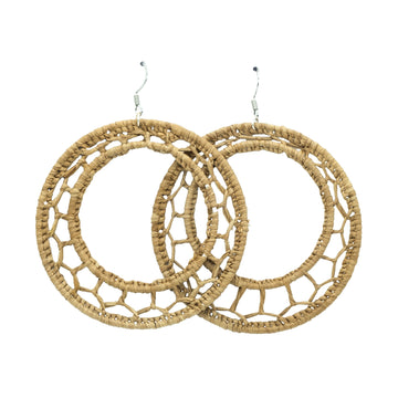 Boucles rafia créole lune STAR