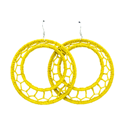 Boucles rafia créole lune STAR