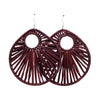 Boucles rafia goutte d’eau striée trouée ALA