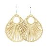 Boucles rafia goutte d’eau striée trouée ALA