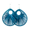 Boucles rafia goutte d’eau striée trouée ALA