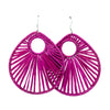 Boucles rafia goutte d’eau striée trouée ALA