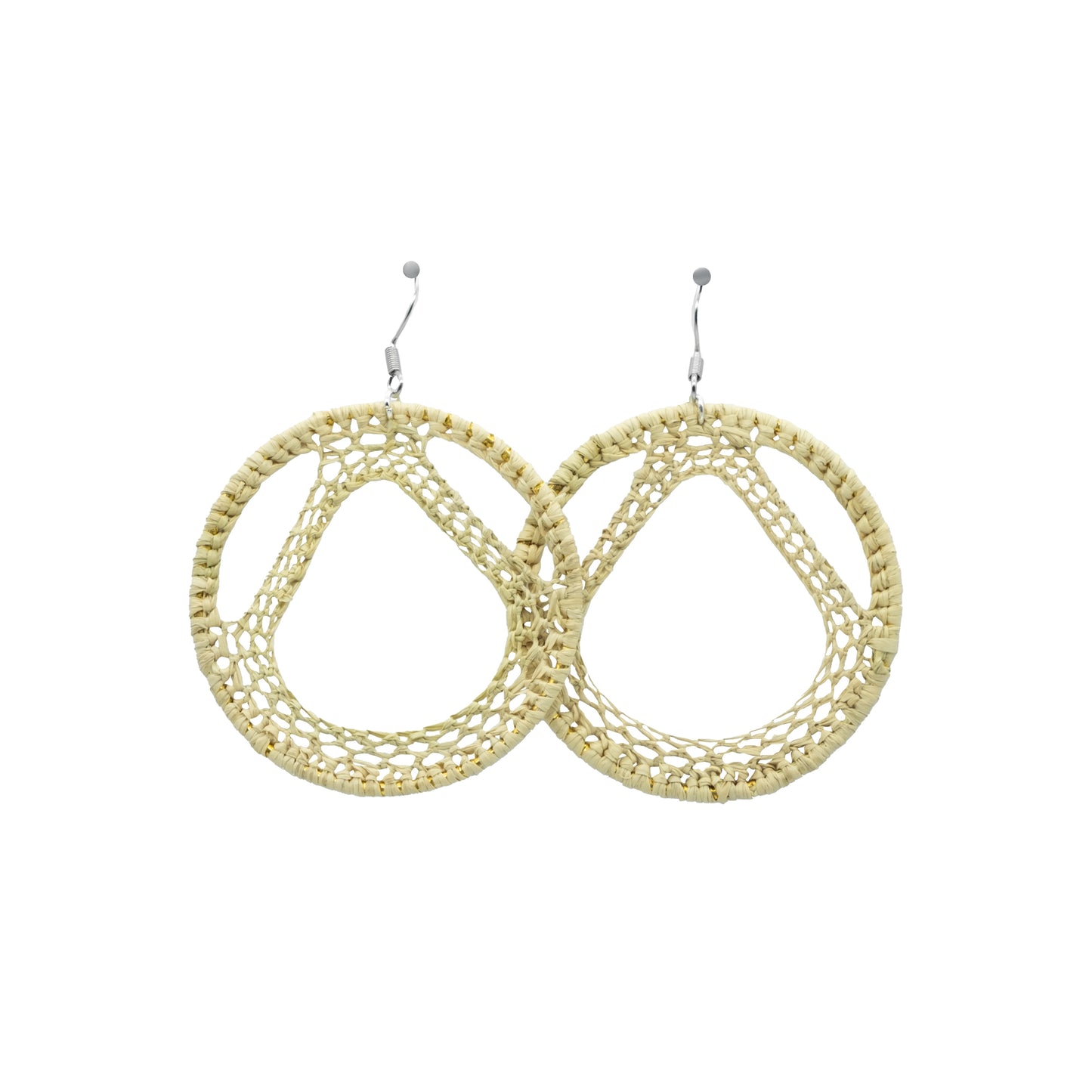 Boucles rafia rondes tour Eiffel TILIKAMBO