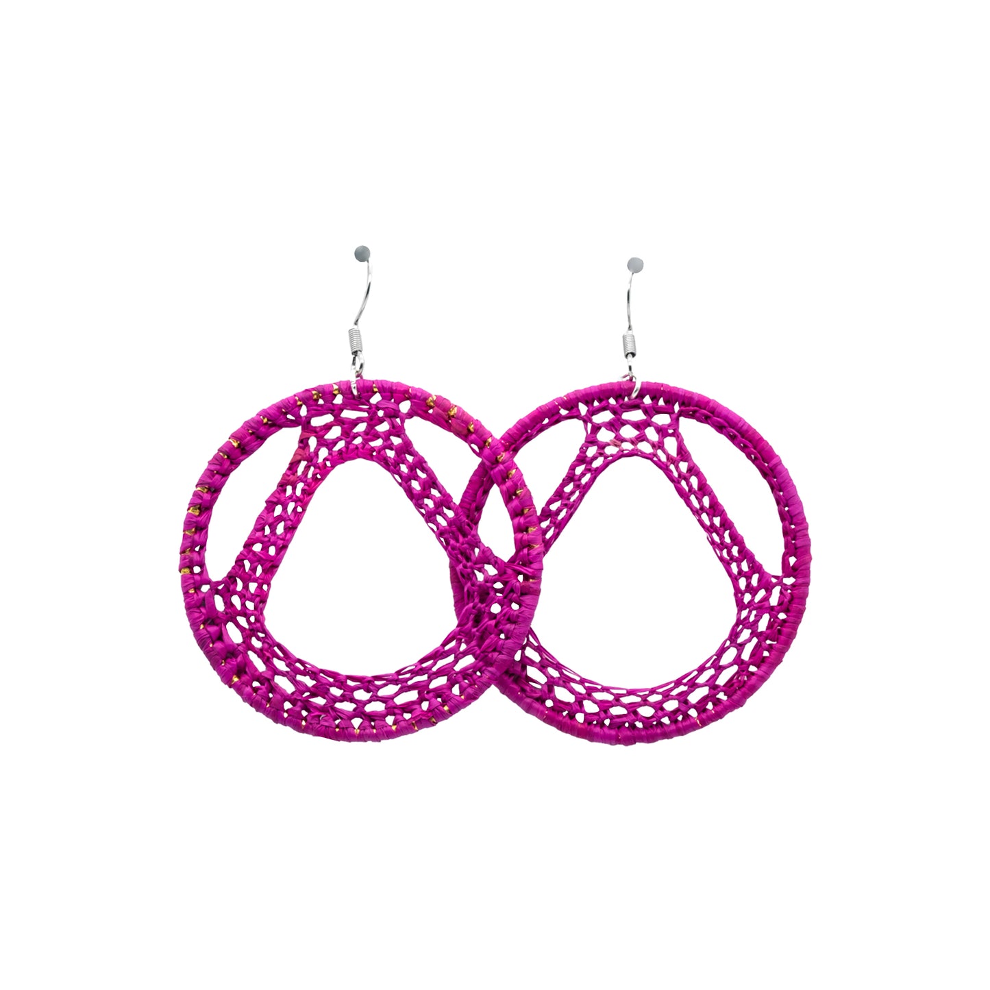 Boucles rafia rondes tour Eiffel TILIKAMBO