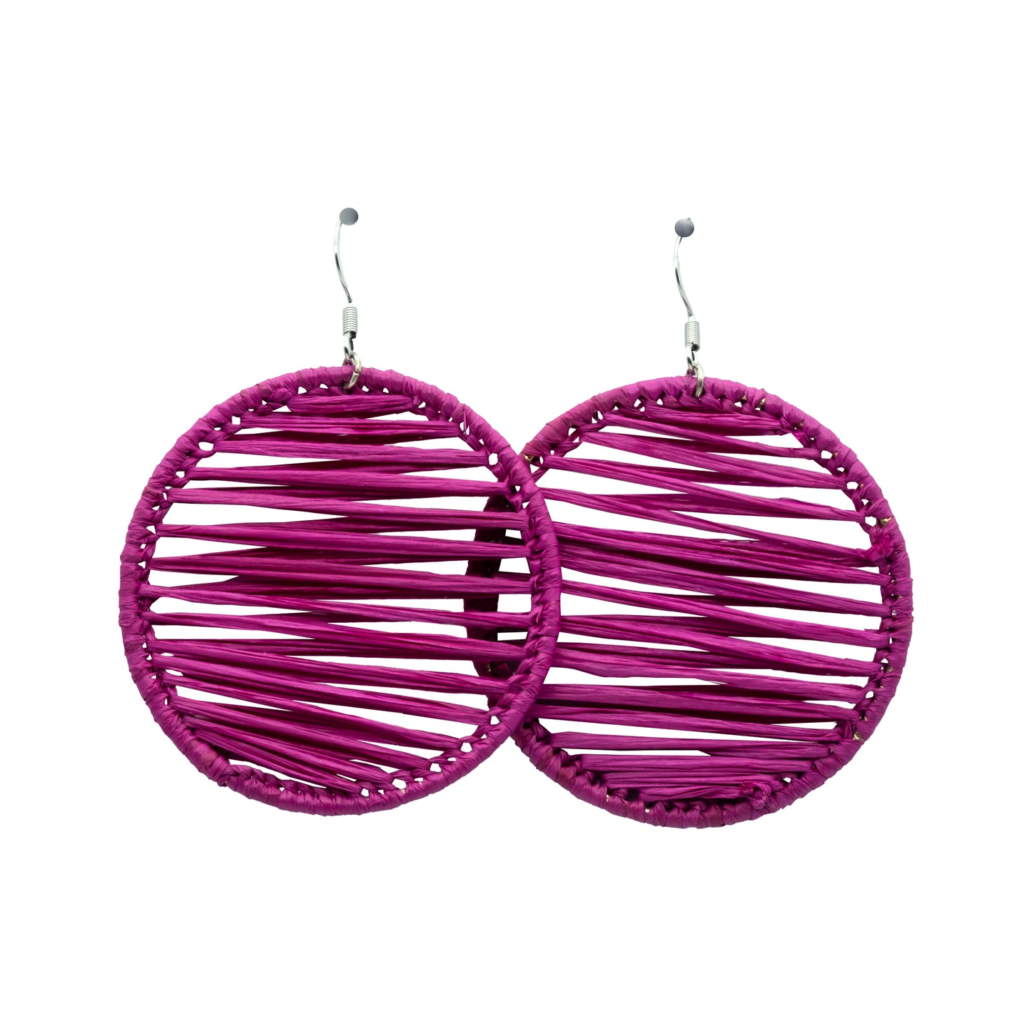 Boucles rafia rondes striées ZEBRA
