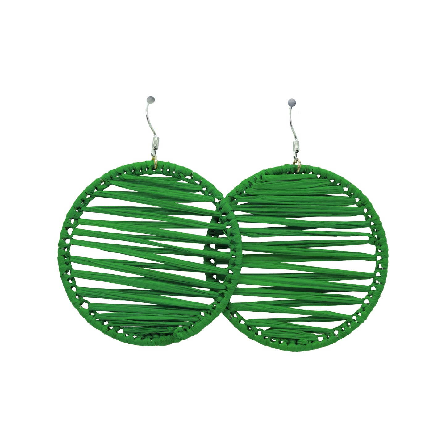 Boucles rafia rondes striées ZEBRA