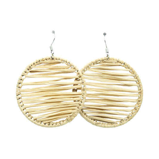 Boucles rafia rondes striées ZEBRA