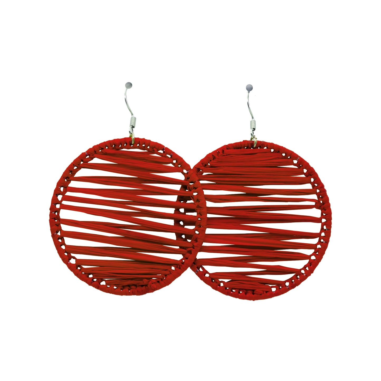 Boucles rafia rondes striées ZEBRA