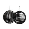 Boucles rafia rondes striées ZEBRA