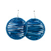 Boucles rafia rondes striées ZEBRA