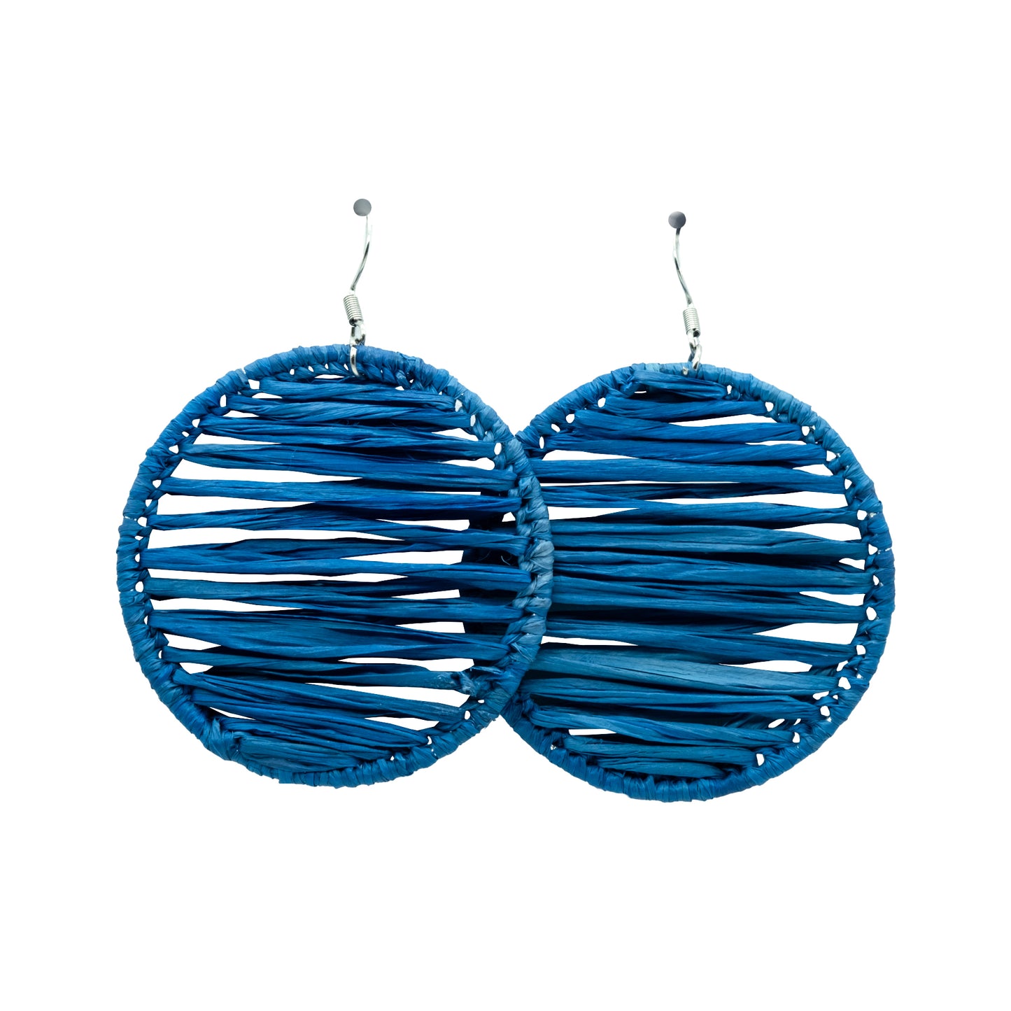 Boucles rafia rondes striées ZEBRA