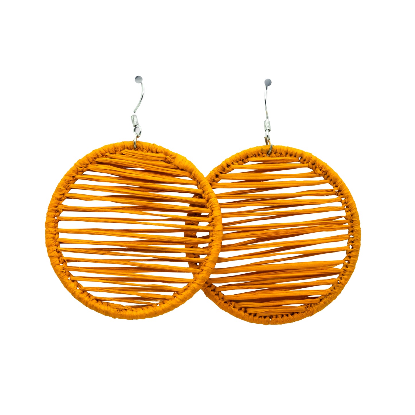Boucles rafia rondes striées ZEBRA