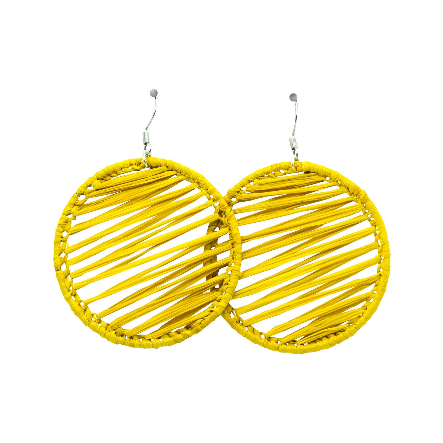 Boucles rafia rondes striées ZEBRA