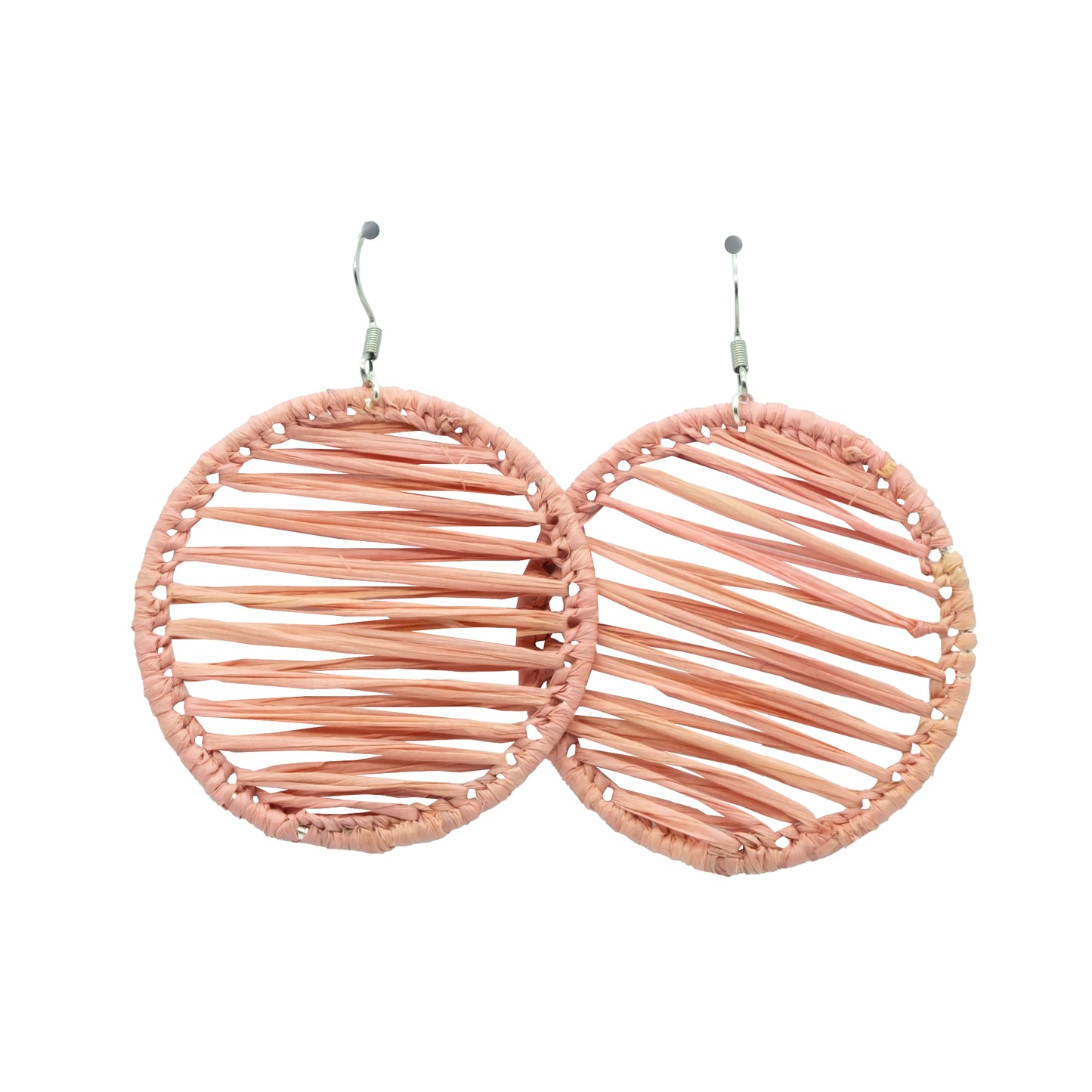 Boucles rafia rondes striées ZEBRA