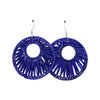 Boucles rafia rondes striées trouées ALA