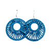 Boucles rafia rondes striées trouées ALA