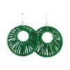 Boucles rafia rondes striées trouées ALA