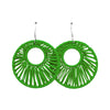 Boucles rafia rondes striées trouées ALA
