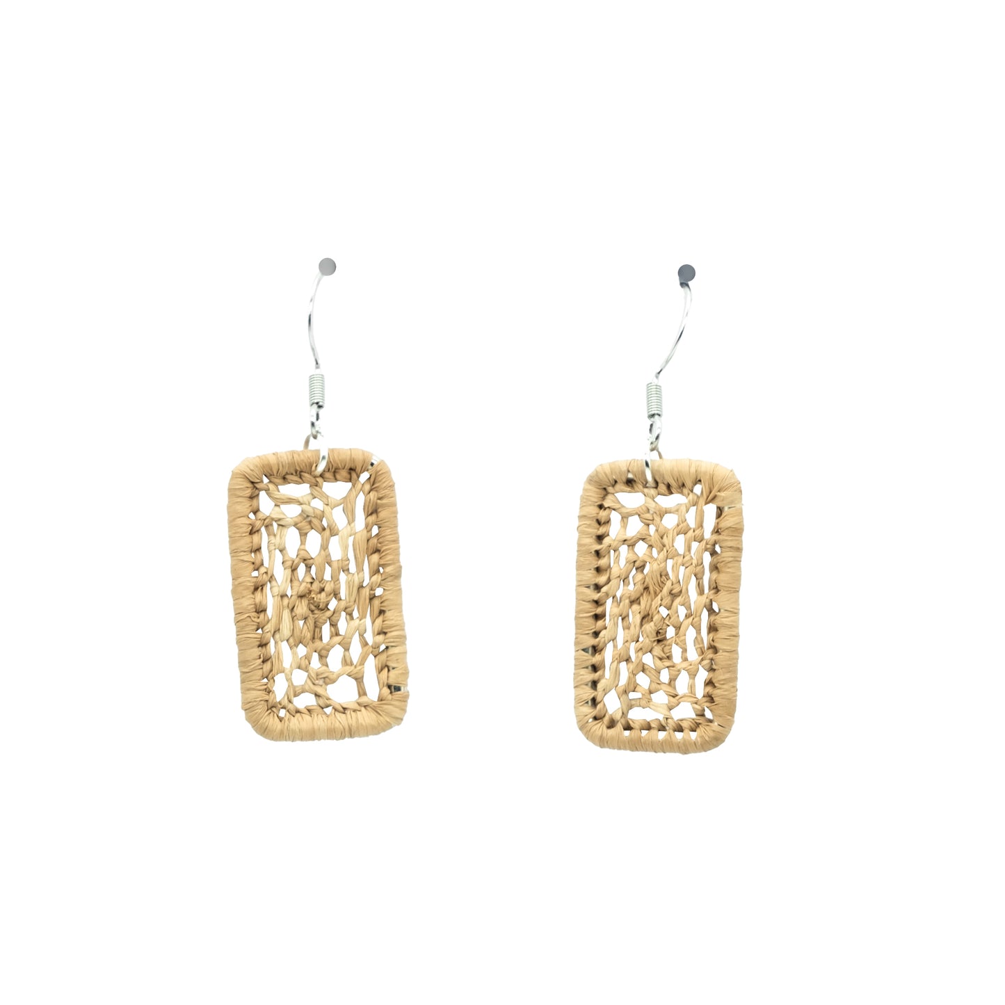 Boucles rafia dentelle rectangle NATO