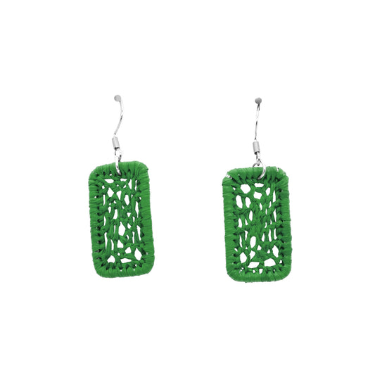 Boucles rafia dentelle rectangle NATO