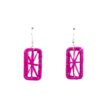 Boucles rafia étoile rectangle KINTANA