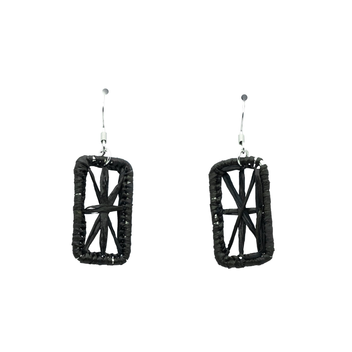 Boucles rafia étoile rectangle KINTANA