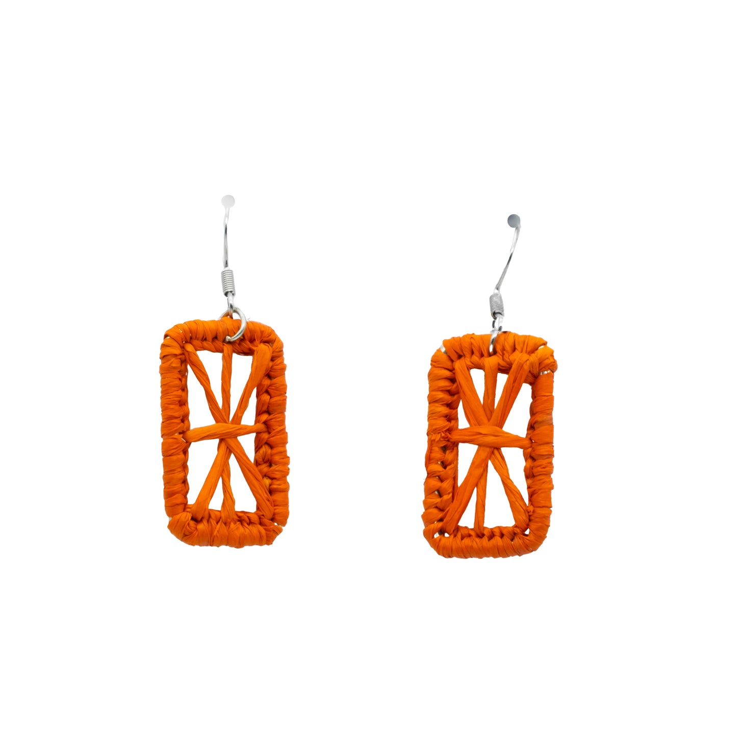 Boucles rafia étoile rectangle KINTANA