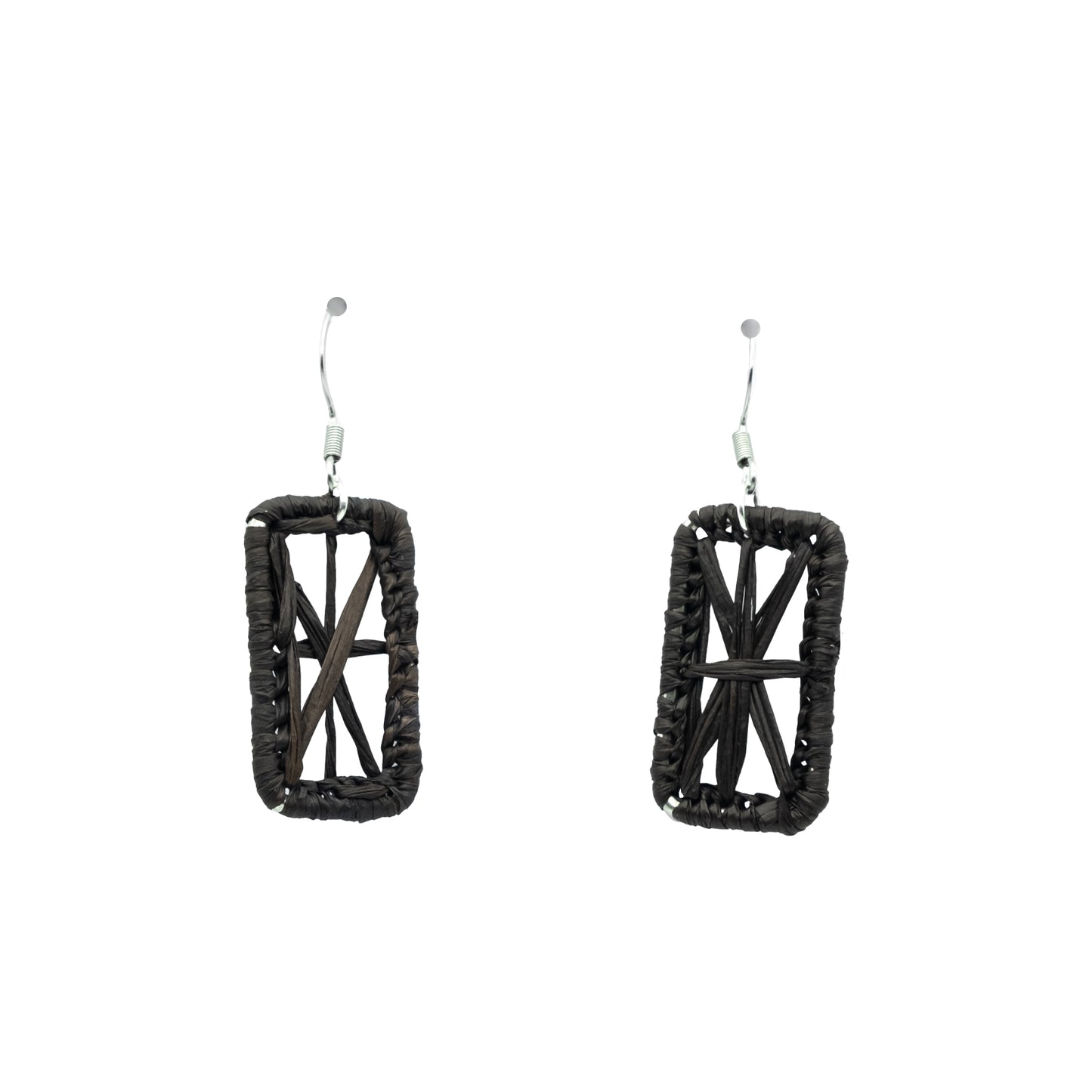 Boucles rafia étoile rectangle KINTANA