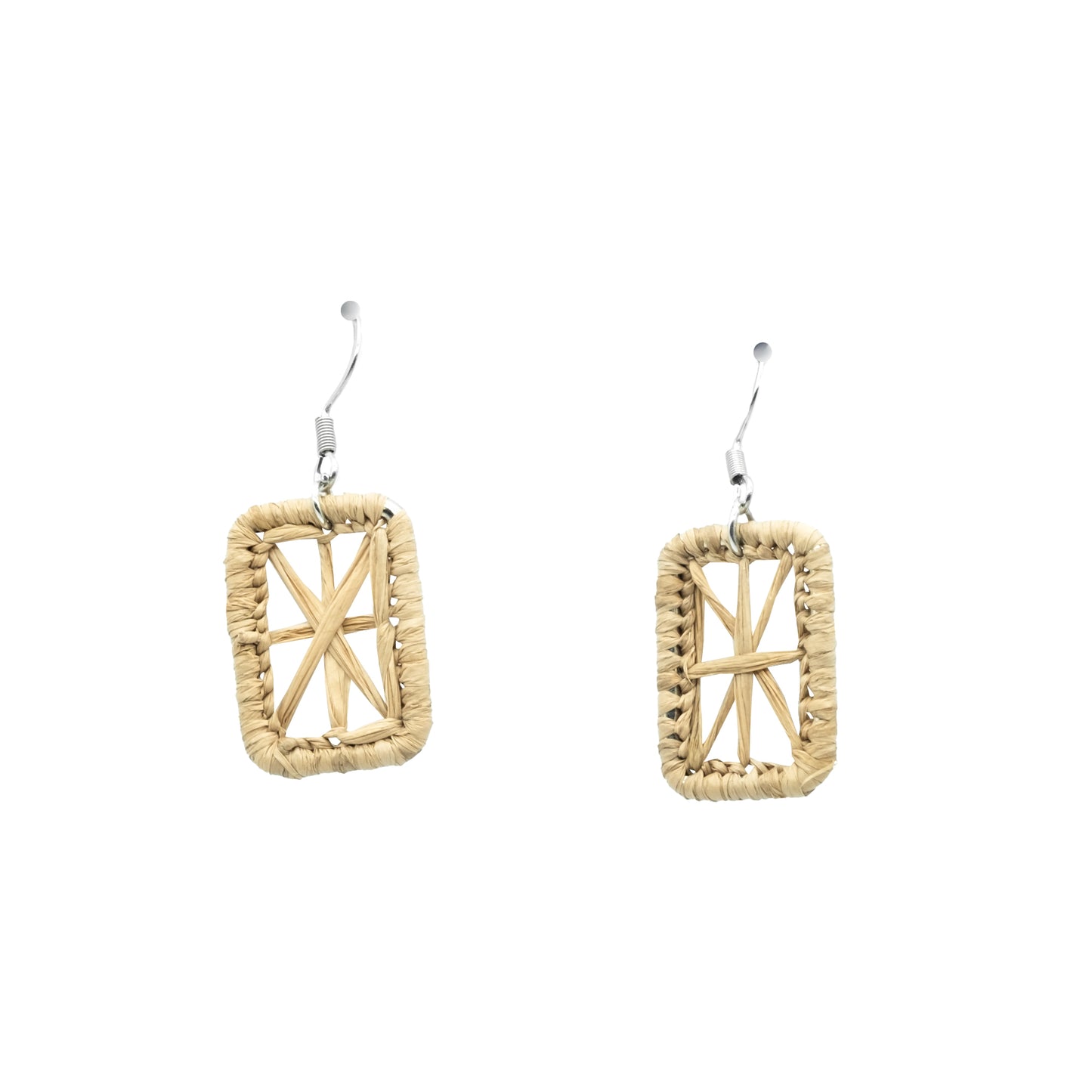 Boucles rafia étoile rectangle KINTANA