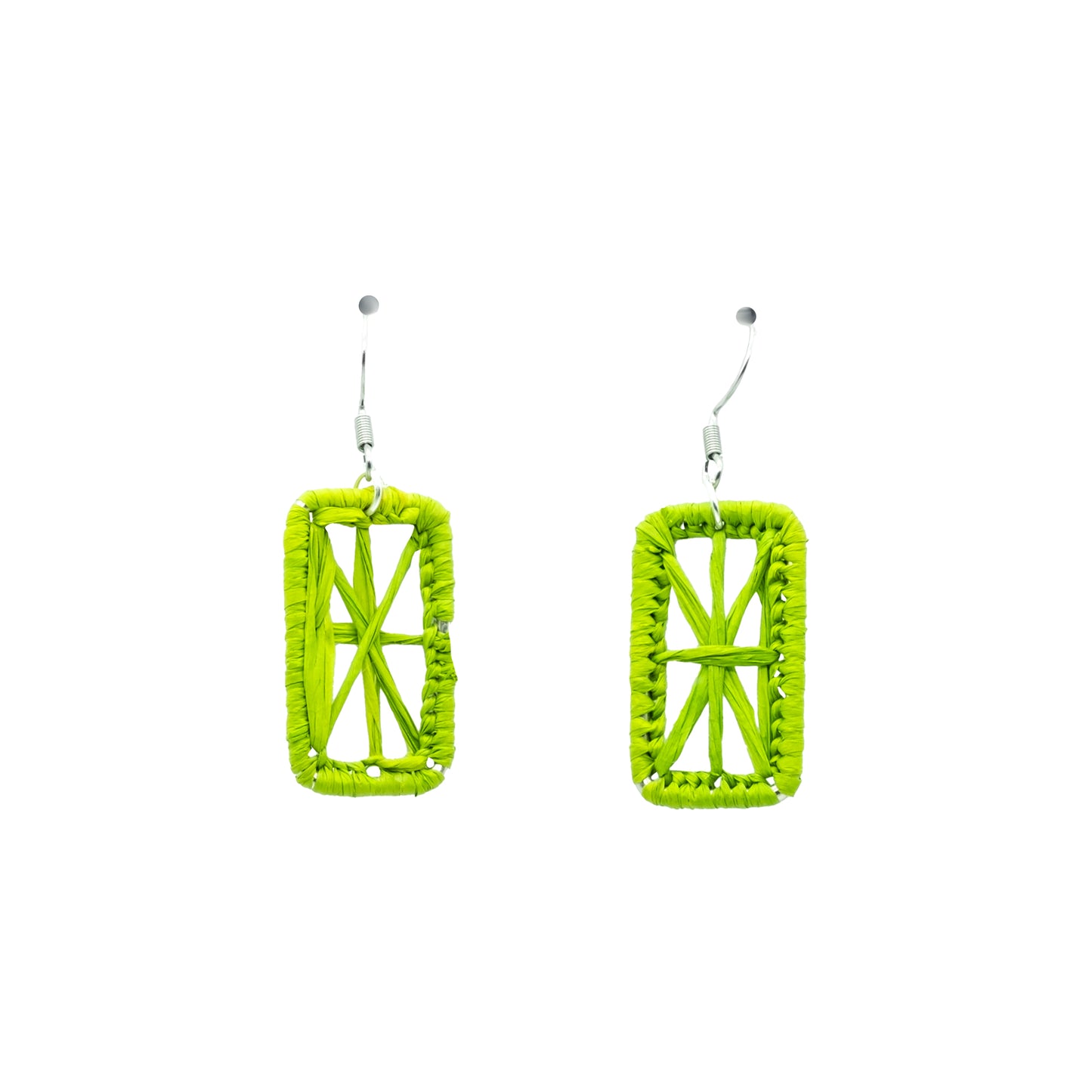 Boucles rafia étoile rectangle KINTANA