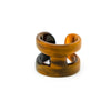 Bague corne rectangle dome ambrée MANGORO
