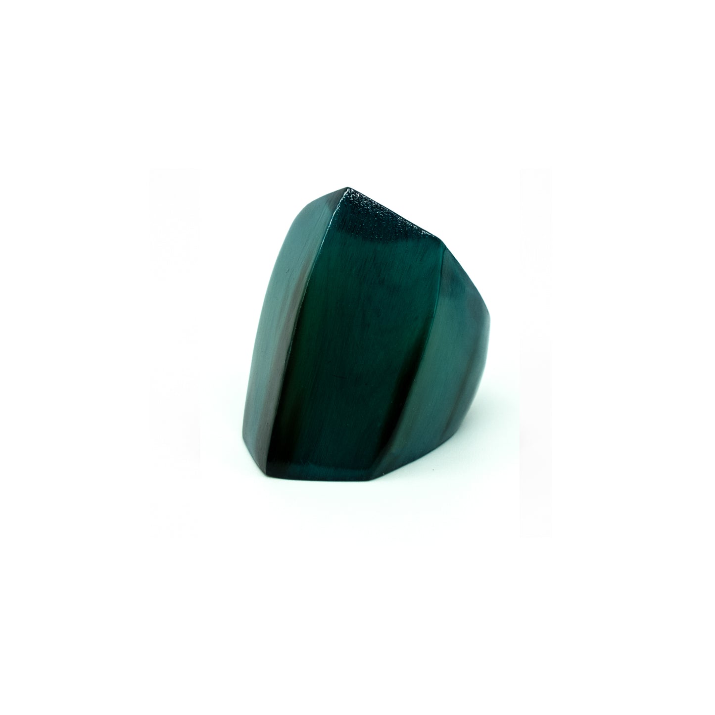 Bague corne triangulaire unie ATSINA