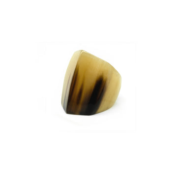 Bague corne triangulaire unie ATSINA
