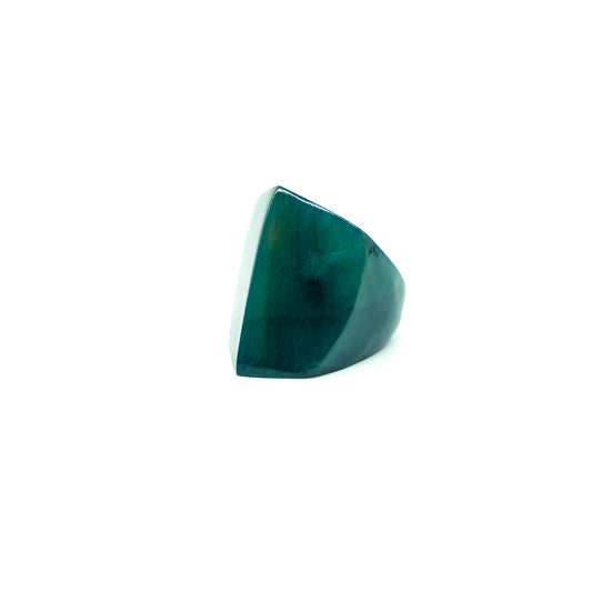 Bague corne triangulaire unie ATSINA