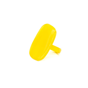 Bague corne rectangle unie VATOVAVY
