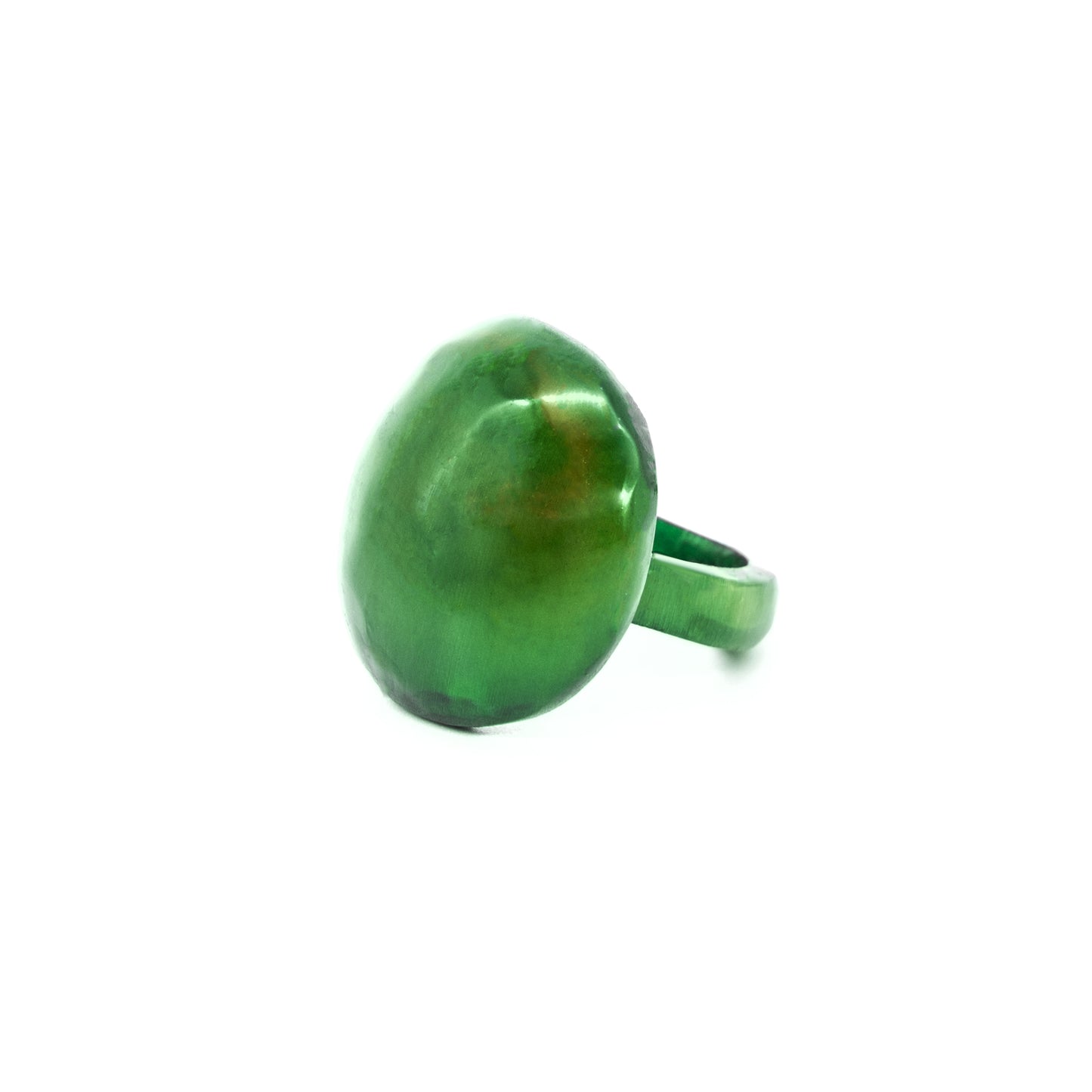 Bague corne rond dome unie MATSIATRA